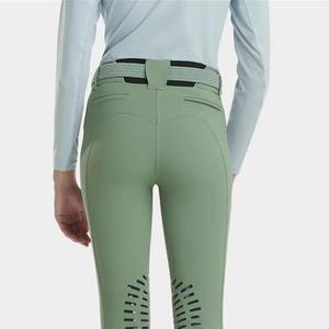 Pantalones de equitación de punto transpirables para mujer 2026, hasta la pantorrilla, con diseño de rayas laterales, color sólido, de nailon y elastano 2026 - Product Image 5