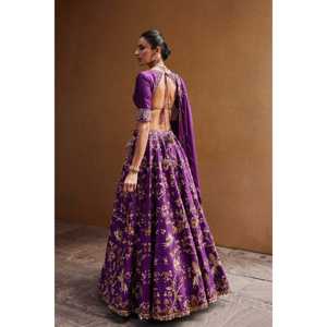 Belles paillettes Zari & Dori Work Lehenga Choli pour les fêtes indiennes et pakistanaises pour les célébrations traditionnelles - Product Image 2