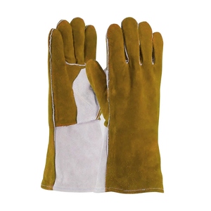 Guantes de Soldadura de Cuero Reforzado, Protección Industrial para las Manos, Forro de Espuma, Guantes para Barbacoa, Horno y Panadería - Product Image 6