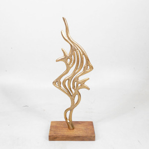 Elegante Centro de Mesa Artístico de Aluminio Fundido con Acabado Dorado, Decoración Moderna y Lujosa para Sala de Estar y Comedor - Product Image 4