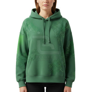 Best Selling Premium Quality Cheap Price Women <b>Rhinestone</b> <b>Hoodies</b> Basics New Design 100% Cotton <b>Rhinestone</b> <b>Hoodies</b> For Women - Product Image 2