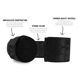 Bandes de genou élastiques personnalisées pour la musculation en salle de sport, hommes et femmes, soutien protecteur en coton doux avec nouveau design de logo - Product Image 3