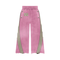 Conjunto de chándal unisex de dos piezas con cremallera, estilo casual, con efecto lavado ácido, de forro polar estampado, con capucha y efecto apilado, estilo streetwear, y pantalones jogger acampanados para maternidad
