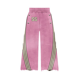 Ensemble de survêtement unisexe streetwear imprimé à capuche, zippé, deux pièces, avec pantalon jogger évasé et coupe ample - Product Image 4