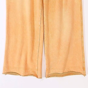 Pantalon de survêtement unisexe en molleton bouclette style streetwear, coupe ample et large, effet délavé vintage - Product Image 5