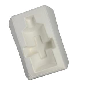 Juego de mesa Caja de regalo Forma moldeada de vino de gama alta Personalizar Biodegradable Caña de azúcar natural Bagazo Insertar Embalaje Bandeja interior - Product Image 3