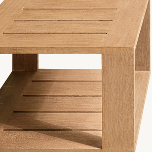 Mesa de Centro de Teca Resistente con Diseño Moderno, Ecológica, Duradera y Resistente a las Termitas para Uso en Interiores/Exteriores, Muebles para Sala de Estar - Product Image 4