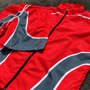 Conjuntos deportivos de verano para hombre, cortavientos de 2 piezas, conjunto de pantalones cortos de nailon, conjunto deportivo informal de nailon de manga larga para hombre - Product Image 2