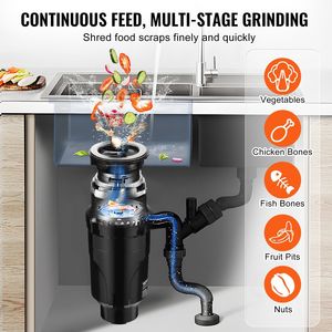 Dissipatore di Rifiuti Alimentari a Alimentazione Continua 1/2HP 3450RPM con Cavo di Alimentazione EZ Connect - Product Image 3