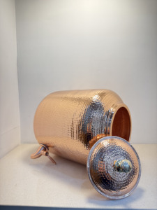 Distributeur d'eau en cuivre pur le plus vendu avec robinet anti-fuite, design martelé à la main écologique, réservoir d'eau potable de 14 L pour la maison - Product Image 4