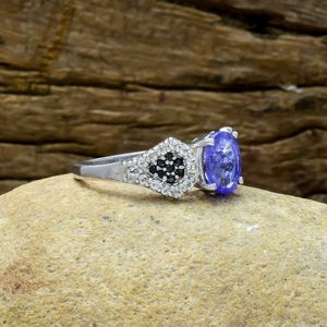Bague en Tanzanite faite à la main, argent sterling 925, pierre de naissance de décembre, bijou élégant, cadeau pour femme - Product Image 5