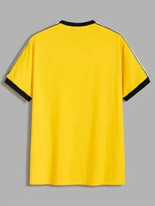 T-shirt surdimensionné en coton tricoté 100 % pour homme, vêtements de sport imprimés sur mesure, logo personnalisé, fournisseur OEM ODM en gros - Product Image 5