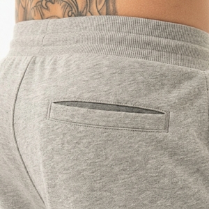 Shorts Bermuda en Coton Gris pour Homme avec Cordon de Serrage à la Taille, Poches, Couleur Unie, Taille Mi-Haute, Tissu Tricoté Respirant - Product Image 6