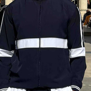 Conjunto Deportivo Ecológico para Hombre con Estampado de Bloques de Color, Chaqueta con Capucha y Cierre y Pantalones Largos, Transpirable - Product Image 2