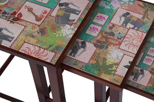 Handmade Black Mango Wood Coffee <b>Tables</b> Solid Industrial Design <b>Matte</b> Finish Foldable Nest Style for Home Living Room - Product Image 5