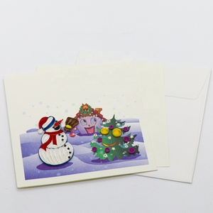 การ์ดกระดาษงานฝีมือรูปตุ๊กตาหิมะสำหรับทำมือของขวัญคริสต์มาสทำด้วยมือ - Product Image 2