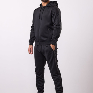 Conjuntos Deportivos de Algodón Personalizados de Alta Calidad para Hombre, Sudaderas con Cierre y Pantalones Deportivos - Product Image 1