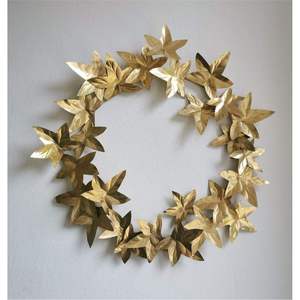 <b>Best</b> selling Handmade metal floral wreath Round wall hanging Christmas <b>Artificial</b> Christmas decoration indoor home decor - Product Image 4