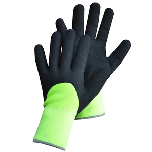 Nouveaux gants de travail en polyuréthane de qualité supérieure, verts et noirs, antidérapants, unisexes, toutes saisons, à enfiler - Product Image 4