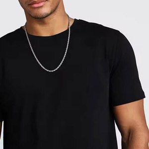 Camisetas de Cuello Redondo para Hombre, Ajustadas, de Poliéster/Algodón, Personalizadas, Sólidas, Transpirables, de Secado Rápido, con Impresión Digital en el Logotipo Frontal, Casuales - Product Image 3