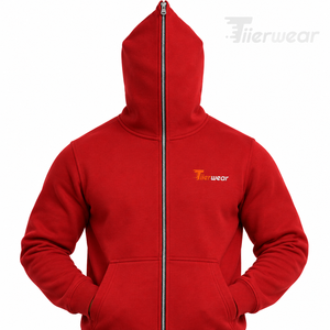 Men's Red <b>Full</b> <b>Zip</b> Hoodie Cotton Fleece Casual Sweatshirt Regular Fit Autumn Wear Men <b>Full</b> Face Zipper <b>Hoodies</b> for sale - Product Image 5