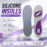 Orthopédique Tissu Adhésif Coussinets Confort Sport Gel Chaussure Semelle Intérieure En Silicone