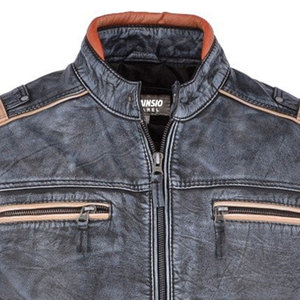 Premium Quality Men's Winter <b>Leather</b> Jacket Customized Color Full Sleeve Genuine <b>Leather</b> Waterproof Windproof - Product Image 5