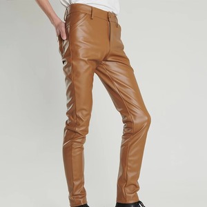 Pantalones de Cuero para Hombre, Estilo Nuevo 2026, Personalizados con Logotipo, Ligeros, de Cintura Alta, Alta Calidad, Color Sólido, para Uso Casual - Product Image 4