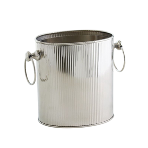 Cubo de hielo grande de acero inoxidable hecho a mano con tapa para enfriar champán y vino, ideal para el hogar, bares y eventos. - Product Image 6