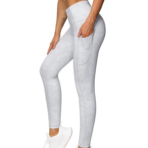 Leggings de sport pour femmes, best-sellers, en satin imprimé, respirants, à séchage rapide, taille haute, effet push-up, pour la gym et le yoga, 220g - Product Image 4