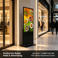 Écran publicitaire vertical pour kiosque, affichage numérique intérieur 55 pouces 4K, écran publicitaire capacitif