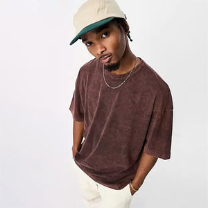 Camiseta Vintage para Hombre, Estilo Lavado Ácido, 100% Algodón, Corte Regular, Secado Rápido, Transpirable, Cuello Redondo, Manga Corta, Estampado Digital - Product Image 2