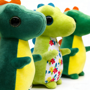 Peluche de dinosaurio con estampado floral personalizado, lindo dinosaurio de peluche de pie, juguete suave de dinosaurio bebé con patrón en el vientre. - Product Image 6