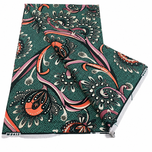 Tissu en popeline de coton de haute qualité, organza batik ciré doré pour robes, vêtements pour filles et garçons - Antistatique, biologique, poids moyen - Product Image 1