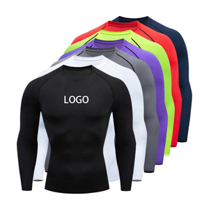 Camiseta Deportiva de Compresión de Manga Larga para Hombre, Blanca, de Secado Rápido, Poliéster, Diseño sin Costuras, Superventas - Product Image 5