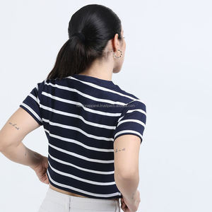 Nardon Apparel – Nouveau Crop Top Sexy à Col Rond ou Col Montant, Coupe Slim, Imprimé Sérigraphié Personnalisé, Grande Taille, Couleur Unie, pour Femme - Product Image 2