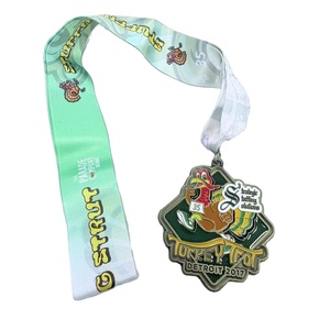 Customized Soft enamel Metal Crafts with Black Nickel Gold Silver Copper Glitter Finish Medals - Product Image 2