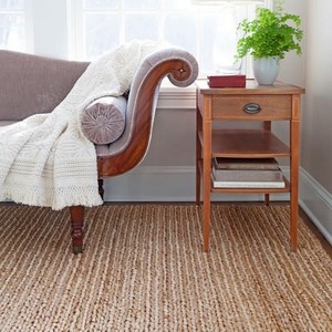 Tapis en jute fait main, rectangulaire, couleur naturelle, tissage plat, style moderne, décoration de salon, écologique, nettoyage facile - Product Image 6