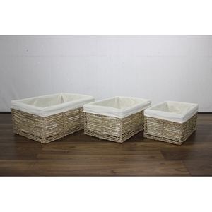 Organizador de Almacenamiento Rectangular Tejido a Mano con Forro para la Organización del Hogar - Product Image 6