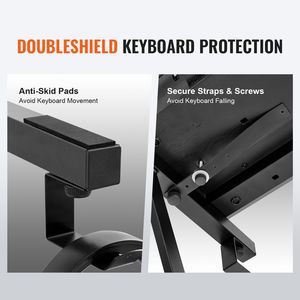 Supporto per tastiera per pianoforte digitale pesante da banco con supporto per musica in stile Z 250 libbre con larghezza regolabile in altezza - Product Image 3