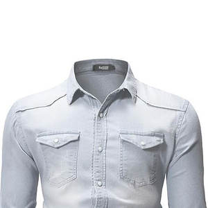 Chemises décontractées pour hommes à manches longues avec col rabattu personnalisé, chemises décontractées pour hommes à manches longues tendance, best-sellers - Product Image 5