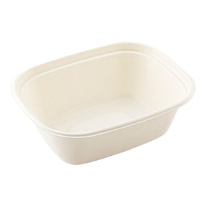 Boîte d'emballage alimentaire en bagasse biodégradable de qualité supérieure, type clamshell, 1000 ml, pour la restauration rapide et les plats de rue, bol rectangulaire avec couvercle. - Product Image 1
