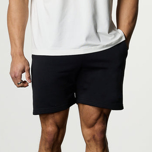 Shorts Bermuda en Coton Uni pour Homme avec Cordon de Serrage à la Taille, Coupe Décontractée, Taille Mi-Haute, Tissu Tricoté Respirant et Confortable - Product Image 3
