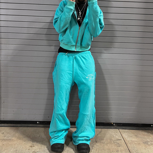 Men's Red Full Zip Hooded Lightweight High Quality <b>Tracksuit</b> Loose Fit Streetwear Autumn Cotton Sweatpants Side Pockets Solid - Product Image 3