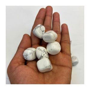 Pierres Roulées en Howlite Naturelle en Gros – Gemmes de Howlite Blanches Polies en Gros - Product Image 1