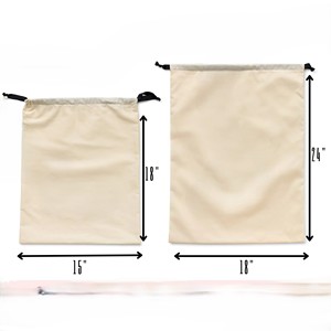 Sac à dos en coton avec cordon de serrage, pochette de rangement réutilisable de grande capacité, design minimaliste, unisexe - Product Image 5