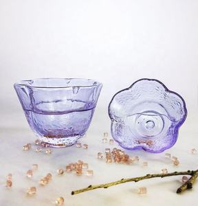 Tasse à thé en verre, verres en forme de fleur, Double paroi, feuille d'or, 1 pièce - Product Image 2