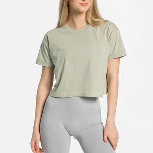 Camiseta Corta Blanca para Mujer, Original 2026, Personalizada, Transpirable, 100% Algodón, Teñido Liso, Ecológica, de Secado Rápido, Antiarrugas - Product Image 5