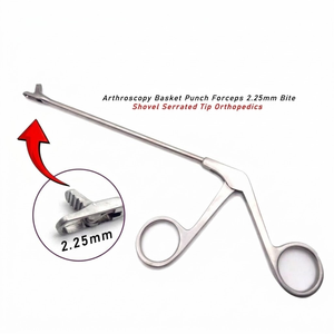 Pince à pansements pour arthroscopie 2,25 mm, à pointe crantée, en acier inoxydable, instrument chirurgical orthopédique - Product Image 4