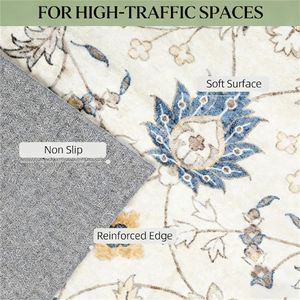 Alfombra Azul Estampada para Sala de Estar, Dormitorio, Comedor, Alfombras y Conjuntos para Diferentes Áreas - Product Image 3